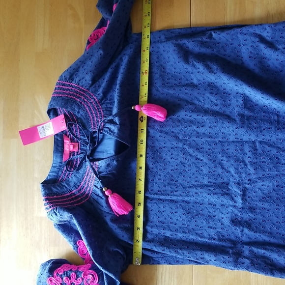 Lilly Pulitzer Lucee Dress, Oyster Bay Navy Bayside Eyelet, Size S Small - Picture 10 of 13